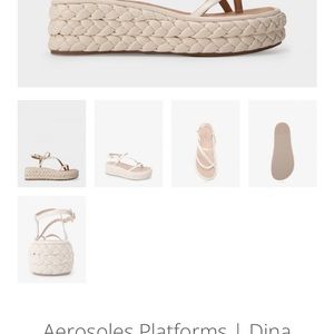AEROSOLES Cream Platform Sandals